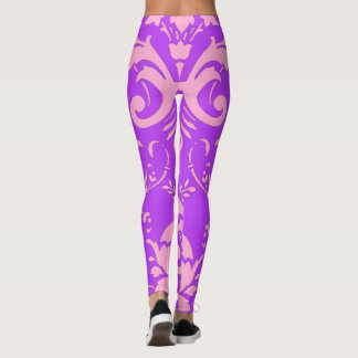 Pink Damask Leggings