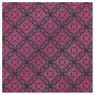 Pink Damask Medallion Pattern Fabric