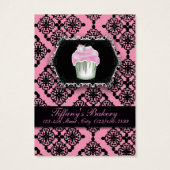 pink damask pastry chef baker bakery cupcake (Back)