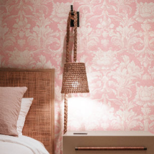 Pink Damask Pattern Coquette Wallpaper