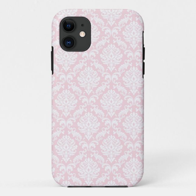 Pink Damask Phone Case (Back)