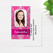Pink damask photo template (Desk)