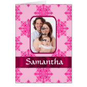 Pink damask photo template (Front)