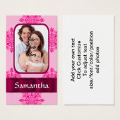 Pink damask photo template (Front & Back)
