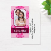 Pink damask photo template (Desk)