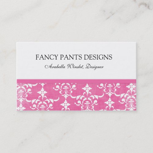 Pink Damask Profile -Business Card