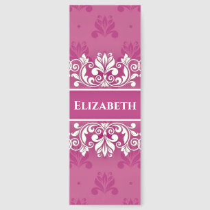 Pink Damask swirl Congratulations Card Bookmarks