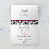 pink damask wedding Invitations (Inside)