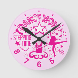 Pink Dance Mom Clock