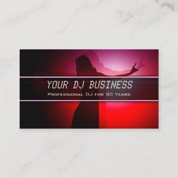 Pink Dance Party - Professional Dj Business Card by ImageAustralia at Zazzle
