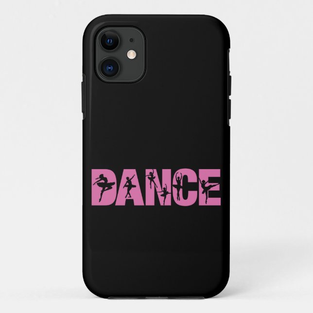 Pink DANCE with Ballerina Cutouts Case-Mate iPhone Case (Back)