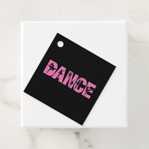 Pink DANCE with Ballerina Cutouts Favor Tags