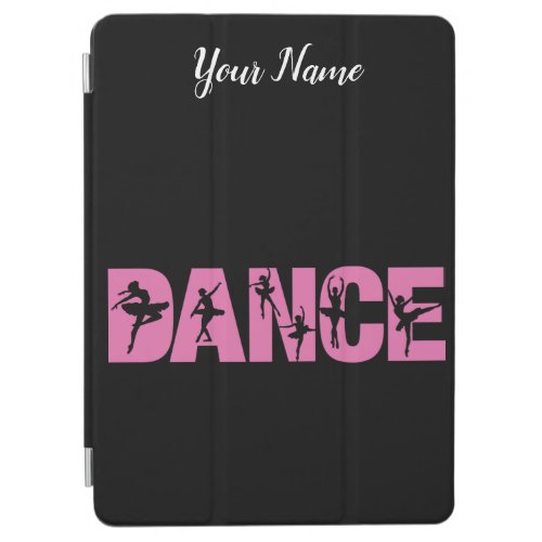 Pink DANCE with Ballerina Cutouts iPad Air Cover