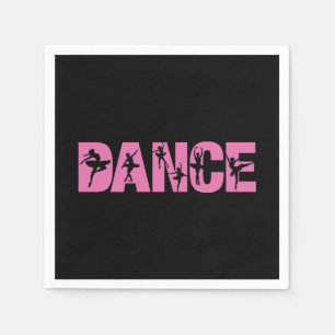 Pink DANCE with Ballerina Cutouts Napkins
