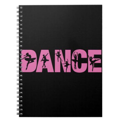 Pink DANCE with Ballerina Cutouts Notebook