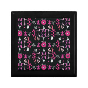 Pink Dancer Patterned Home Decor Gift Box