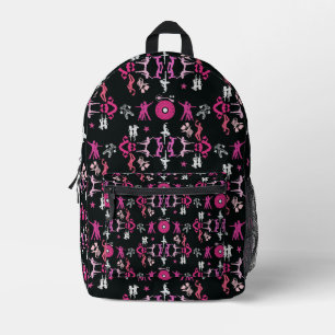 Pink Dancer Patterned Home Decor Printed Backpack