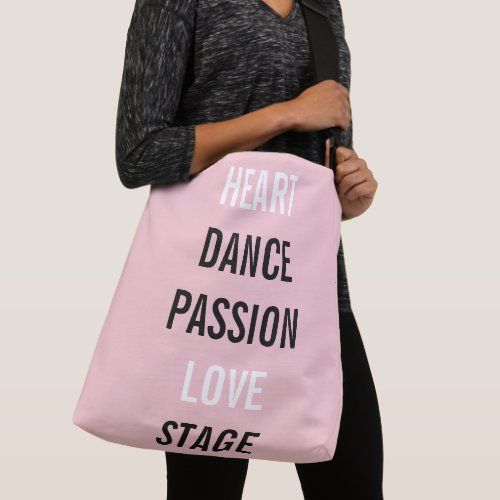 Pink Dancer Professional Accessory Rehearsal Crossbody Bag