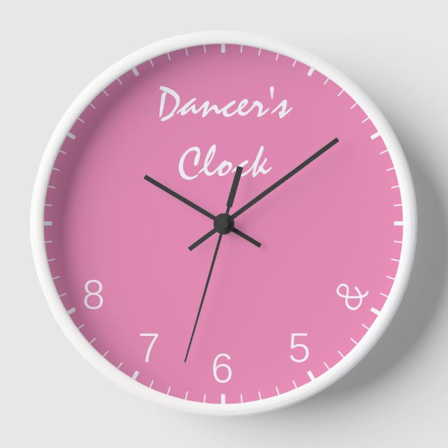 Pink Dancers Clock - Funny Dancing Dance Humor (Front)