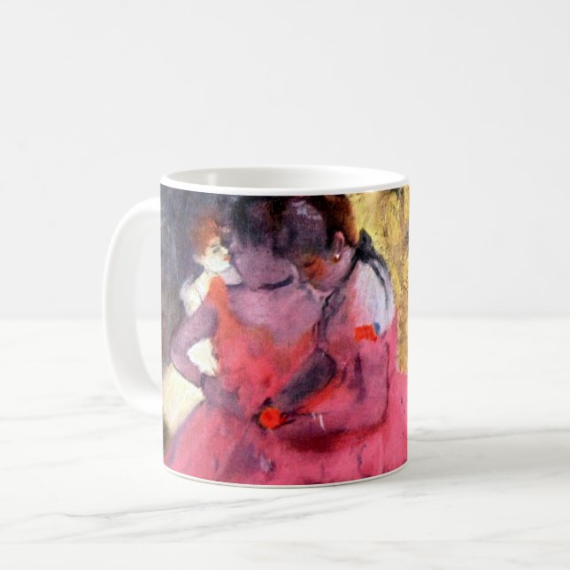 Pink Dancers, Edgar Degas Coffee Mug (Front Left)