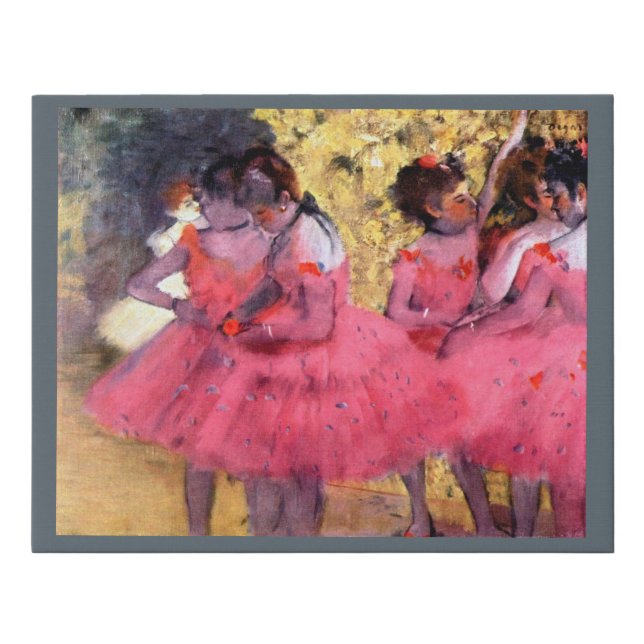 Pink Dancers, Edgar Degas Faux Canvas Print (Front)