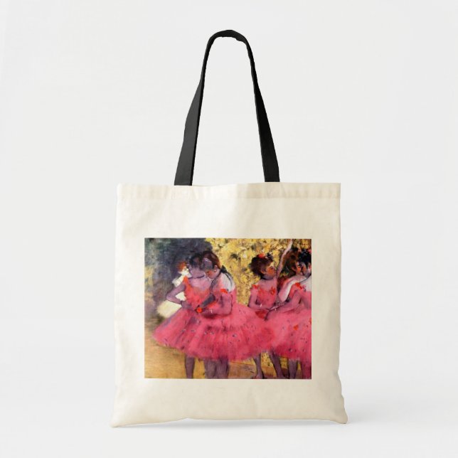Pink Dancers, Edgar Degas Tote Bag (Front)