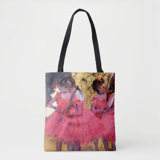 Pink Dancers, Edgar Degas Tote Bag (Front)