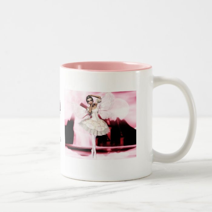 Pink Dancing Moon Coffee Mug