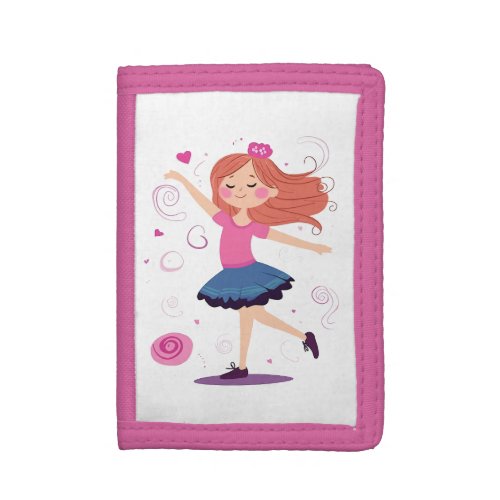 Pink Dancing Princess Ballerina Wallet for girls