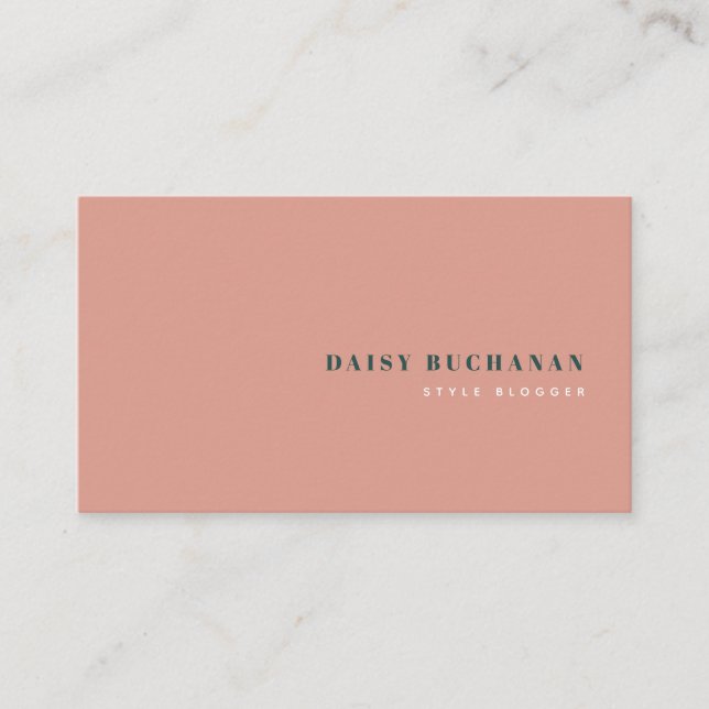 Pink & Dark Green Stylish Fashion Business Card (Front)