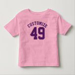 Pink & Dark Purple Toddler | Sports Jersey Design T-shirt<br><div class="desc">Pink & Dark Purple Toddler | Sports Jersey Design • Toddler Girls Jersey T-Shirt</div>