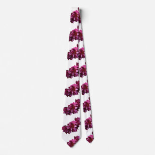 Pink & Dark Red Roses Floral Photo Tie