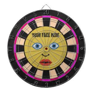 Pink Dartboard with Your Face Here