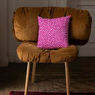 Pink Dashingly Bright Throw Pillow