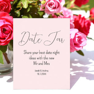 Pink Date Jar Wedding Shower   Poster