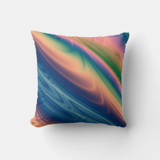 Pink Dawn Fractal Expression Throw Pillow