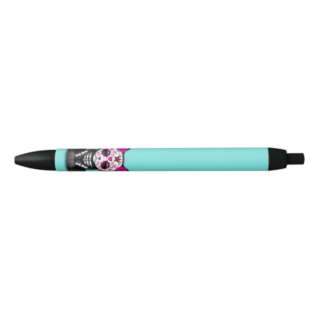 Pink Day of the Dead Kitten Pen (Front)