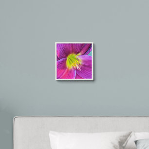Pink Daylily Bloom Floral Peel And Stick Photo Tile