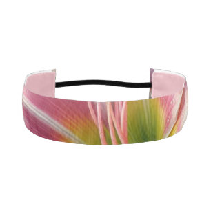 Pink Daylily Floral Athletic Headband