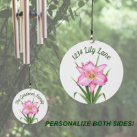Pink Daylily Flower Personalized