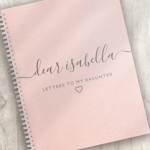 Pink Dear Daughter Keepsake Memory Notebook