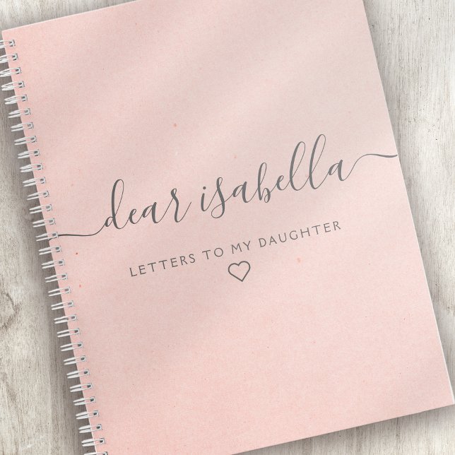Pink Dear Daughter Keepsake Memory Notebook (Creator Uploaded)