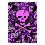 Pink Deathrock Skull Poster