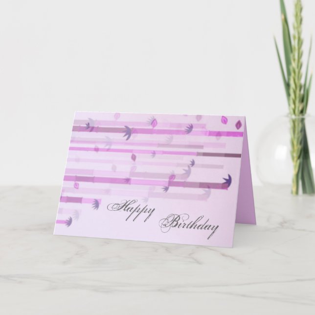 Pink Deco Birthday Card (Front)