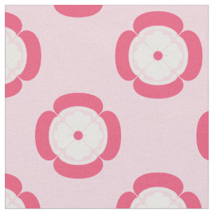 Pink Deco Floral Design Fabric