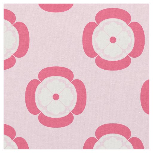 Pink Deco Floral Design Fabric