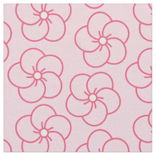Pink Deco Floral Design Fabric