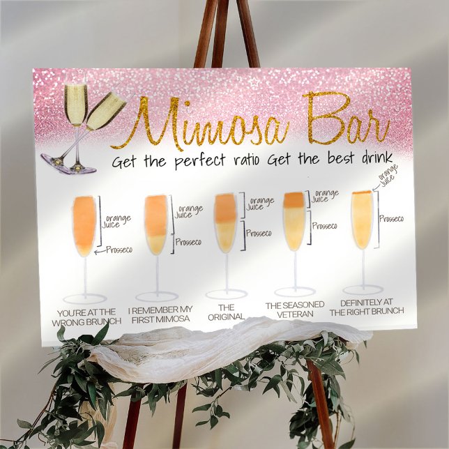 Pink Decorated Mimosa Bar Bridal brunch Sign (Creator Uploaded)