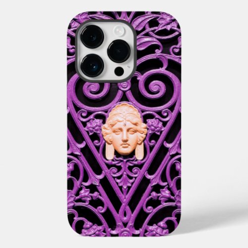 Pink Decorative Art wrought iron iPC Case_Mate iPhone 14 Pro Case