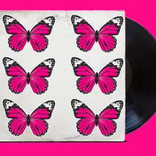 Pink Decorative Butterfly Vinyl Stickers